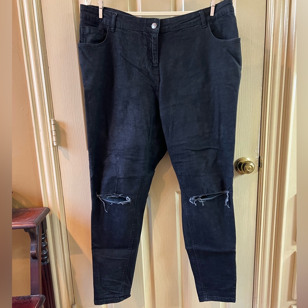 Simply Be Denim Black Jeans Size 18